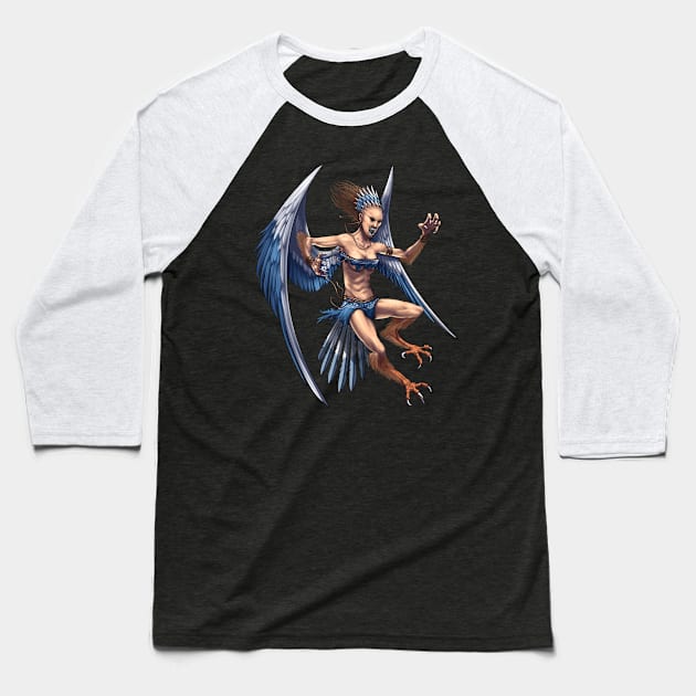 Greek Mythology Harpy Baseball T-Shirt by underheaven